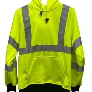 Tingley Hi Vis Class 3 Hoodie Yellow Green Reflective Sz S NWOT